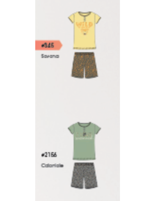 DAMENPYJAMAS M/M 651698 Tellini S.R.L. Großhandelskleidung